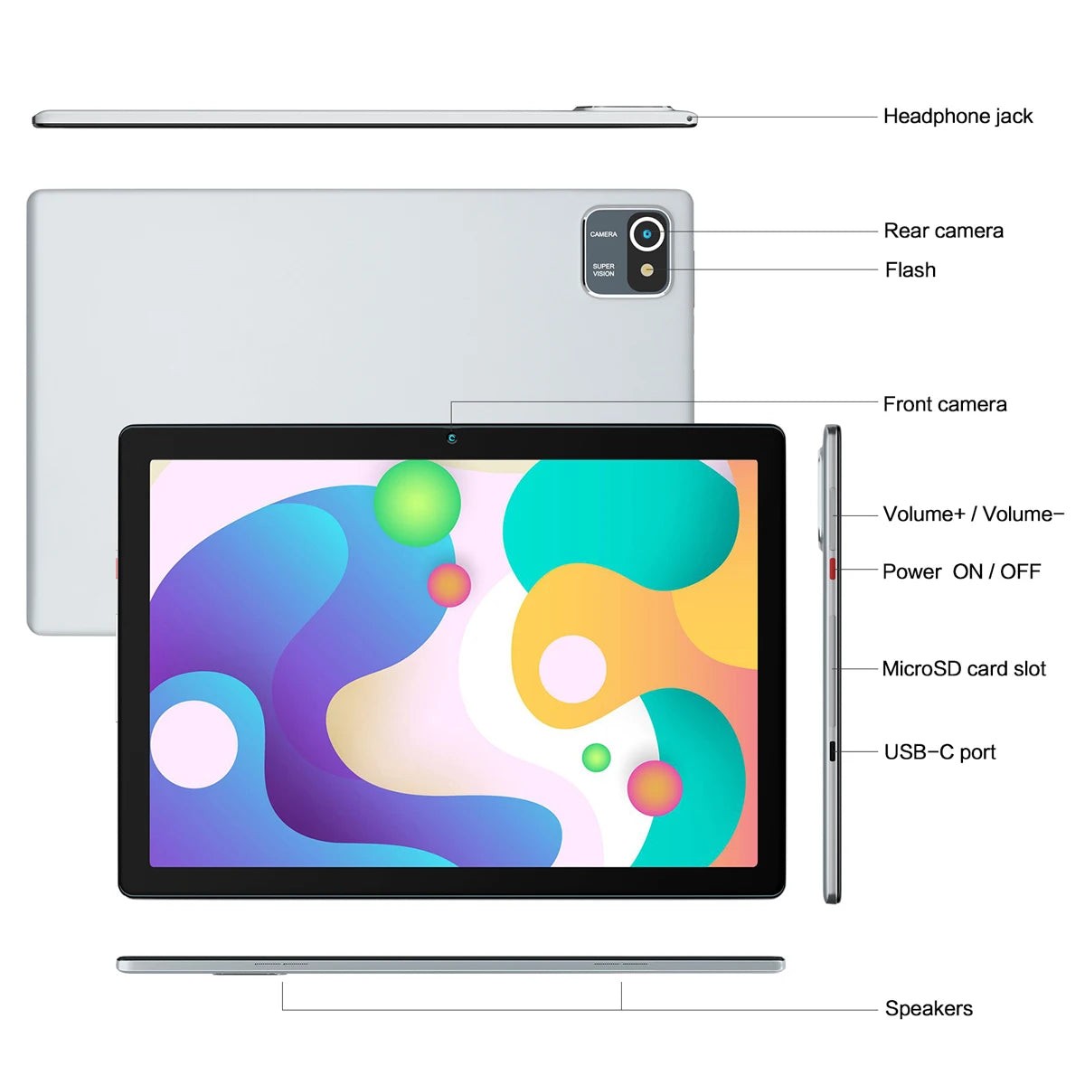 2025  Tablets 10.1" Camera   Expandable Battery Android 13
