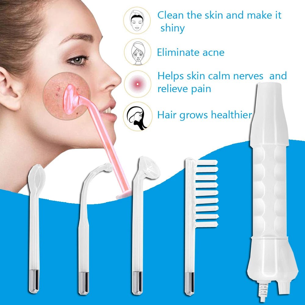4 In 1 High Frequency Facial Machine Care Hydrotherapy Wand  Face