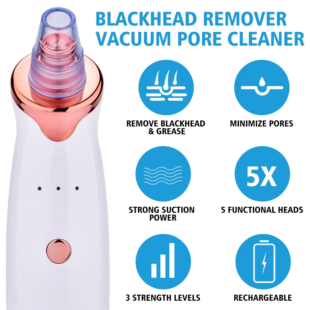 Vacuum Blackhead Removal Facial Cleansing Black Spots Suction 7