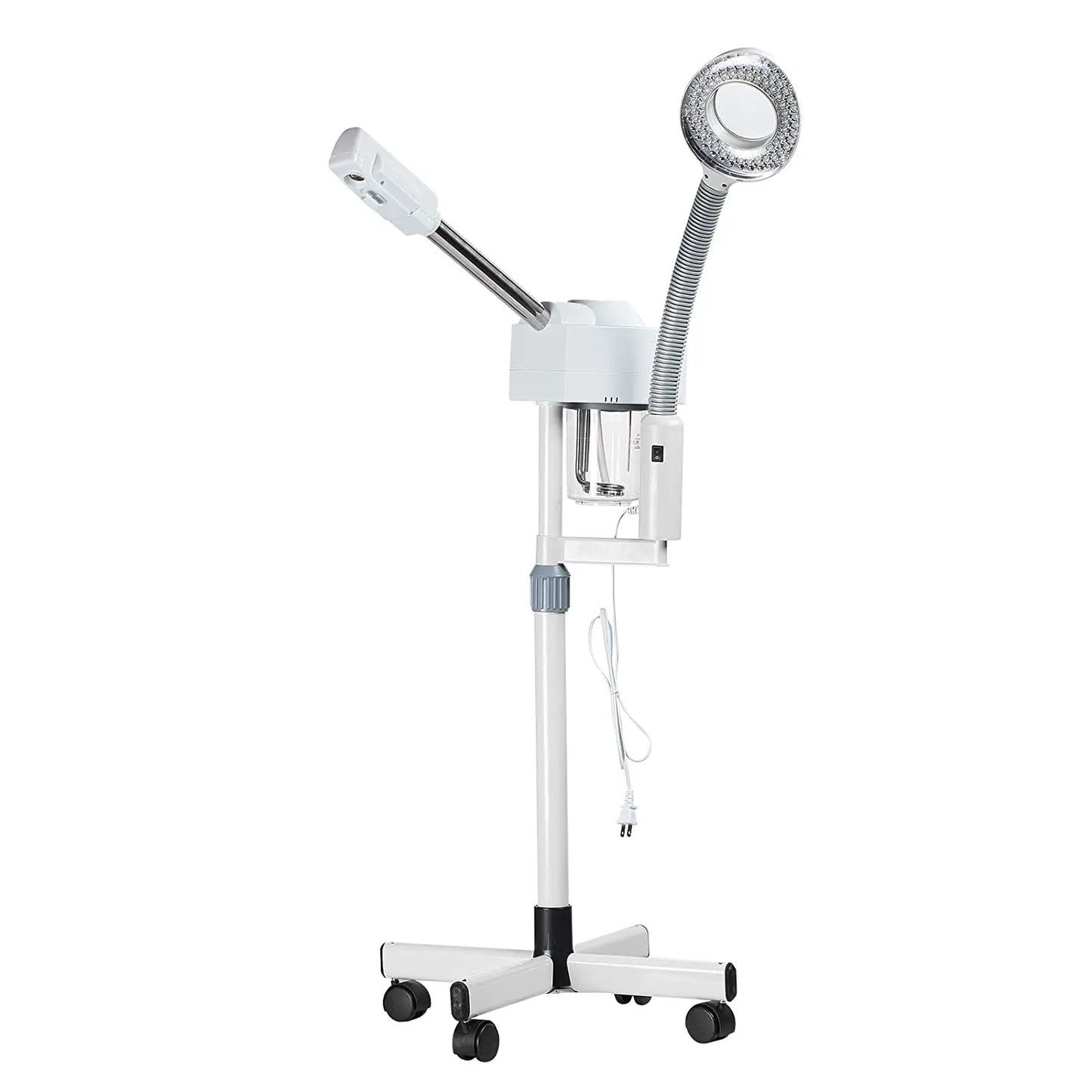 2 in 1 Facial Steamer  Facial Steamer on Wheels with 5X Magnifying Lamp