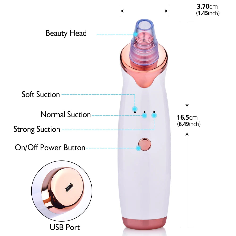 Vacuum Blackhead Removal Facial Cleansing Black Spots Suction 7