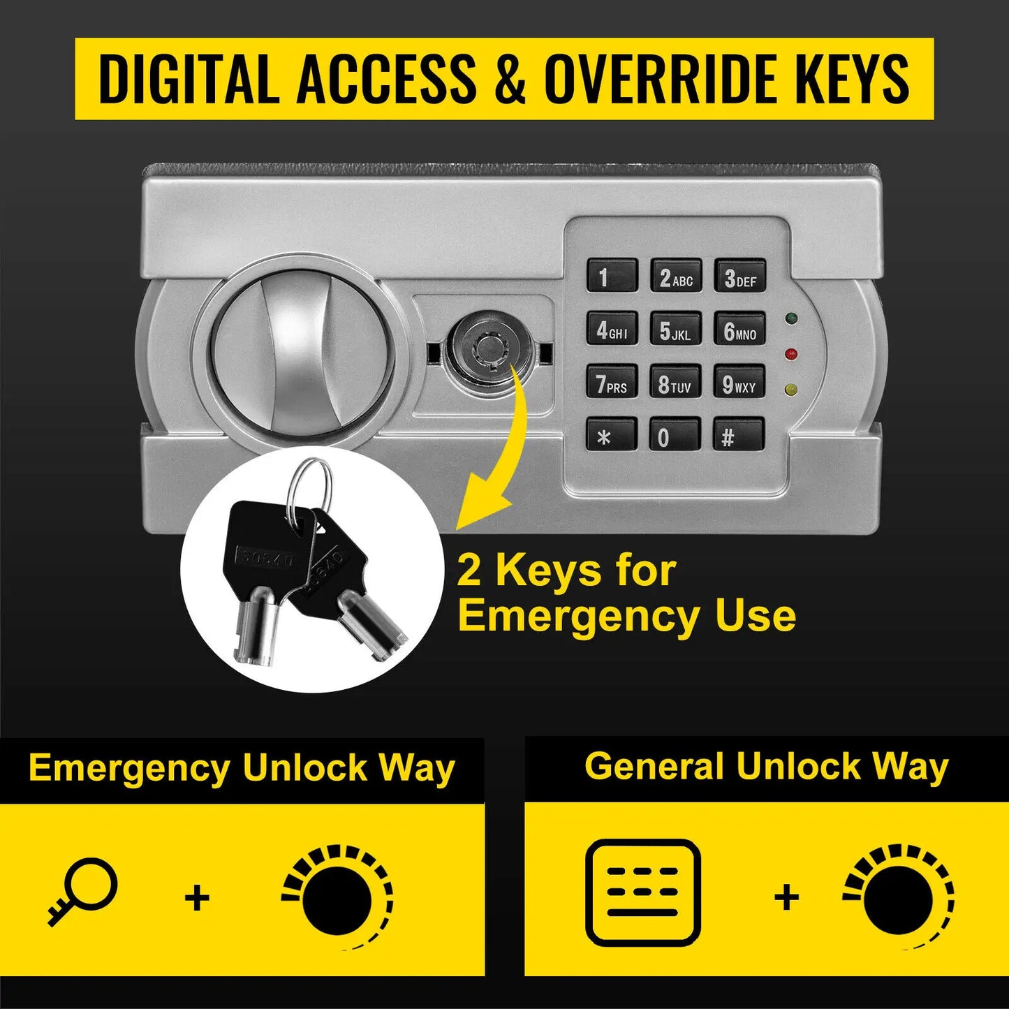 Electronic Safe Deposit Box With Drop Slot Secret Hidden Bank