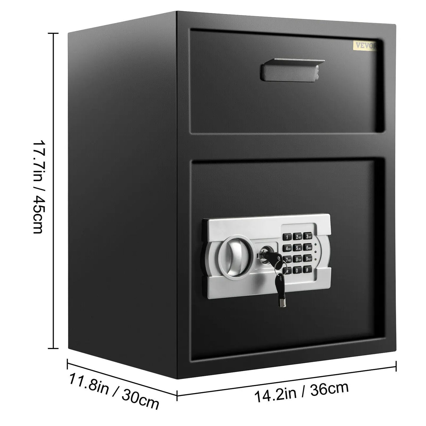 Electronic Safe Deposit Box With Drop Slot Secret Hidden Bank