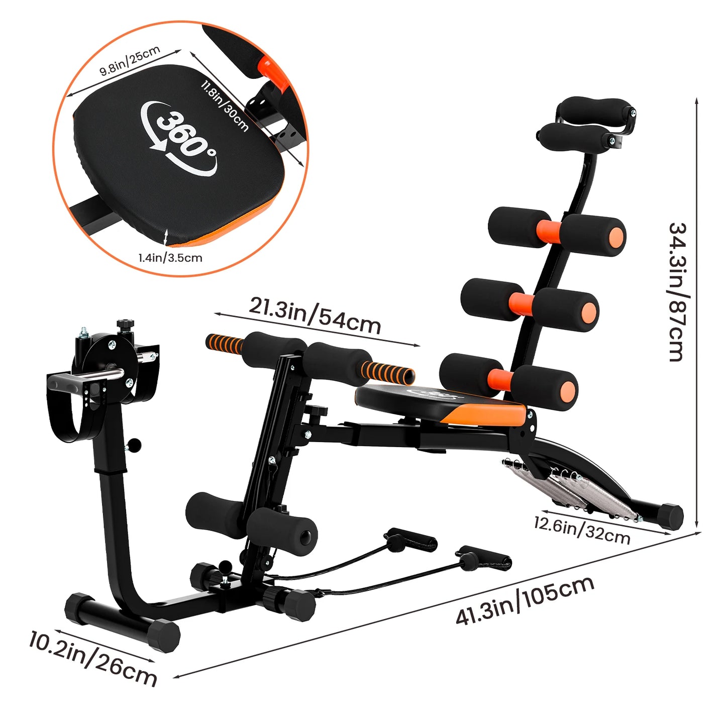 Ab Machine, Ab Workout Bench for Home Gym,