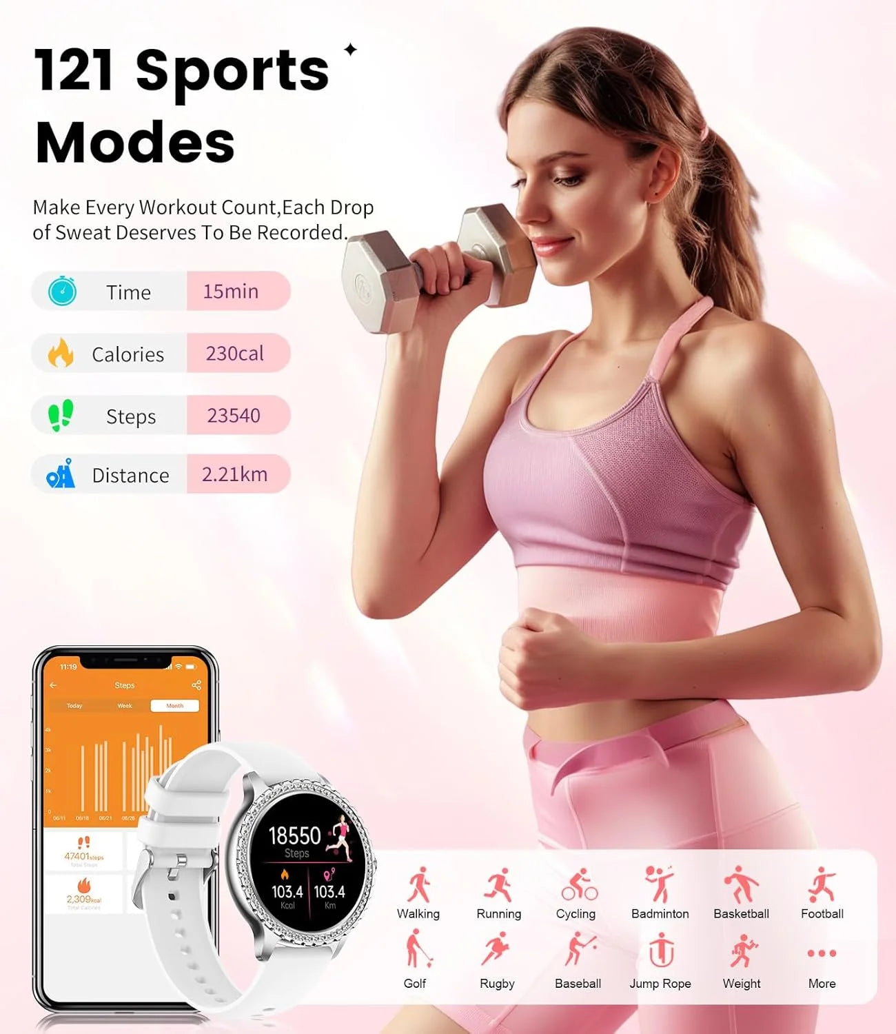 Smart Watches for Women, Fitness Tracker
