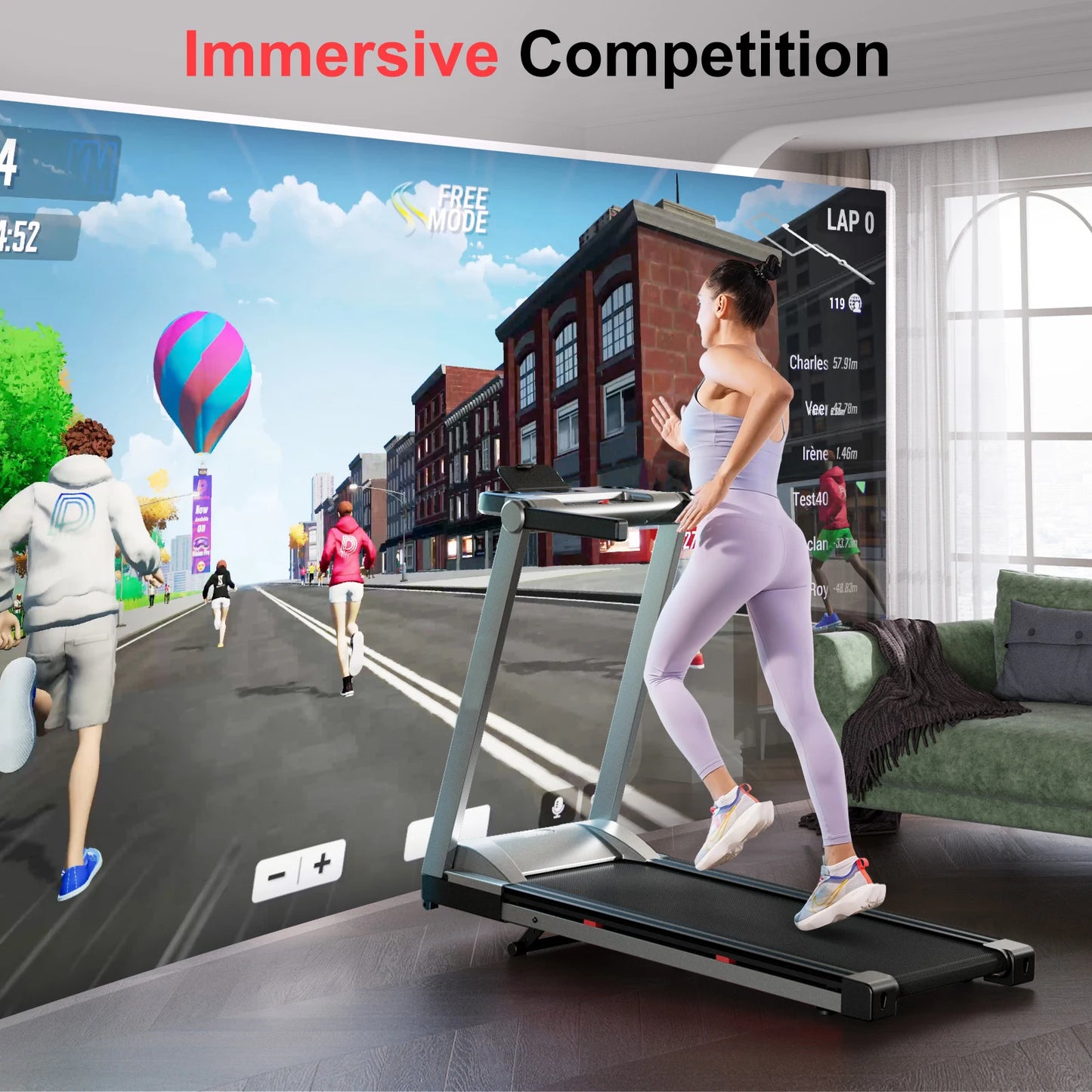 3.5HP Foldable Incline Home Treadmill Walking Pad