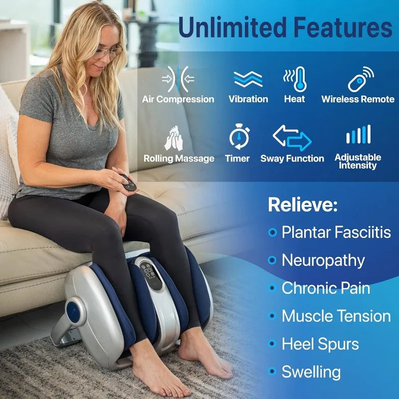 Foot Massager for Circulation & Pain Relief - Deep Tissue Kneading,