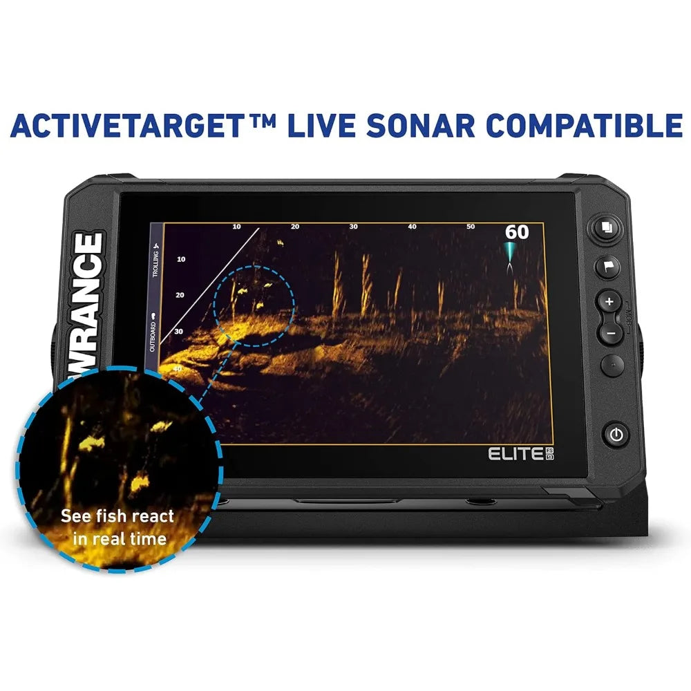 9 Fish Finder with Active Imaging 3-in-1 Transducer,