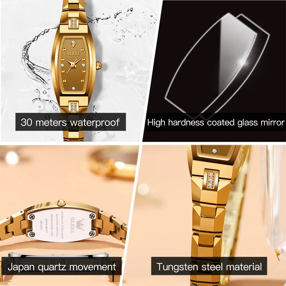 Luxury Women Watch  Waterproof Stainless Steel