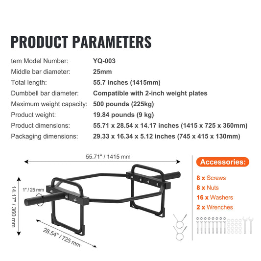 Trap Bar Hex Barbell Trap Bar 55.7"Squat Dead lift Barbell