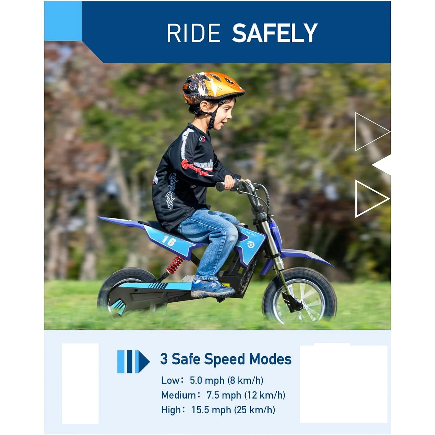 Electric Motorcycle - Up to 15.5 MPH & 13.7 Miles Long-Range,