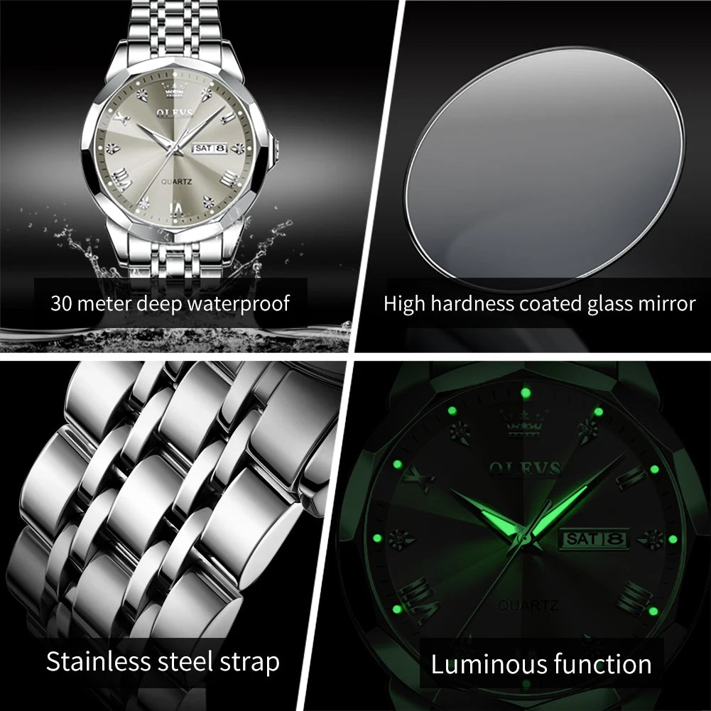 Men's Watches Causal Fashion Original Quartz Watch f