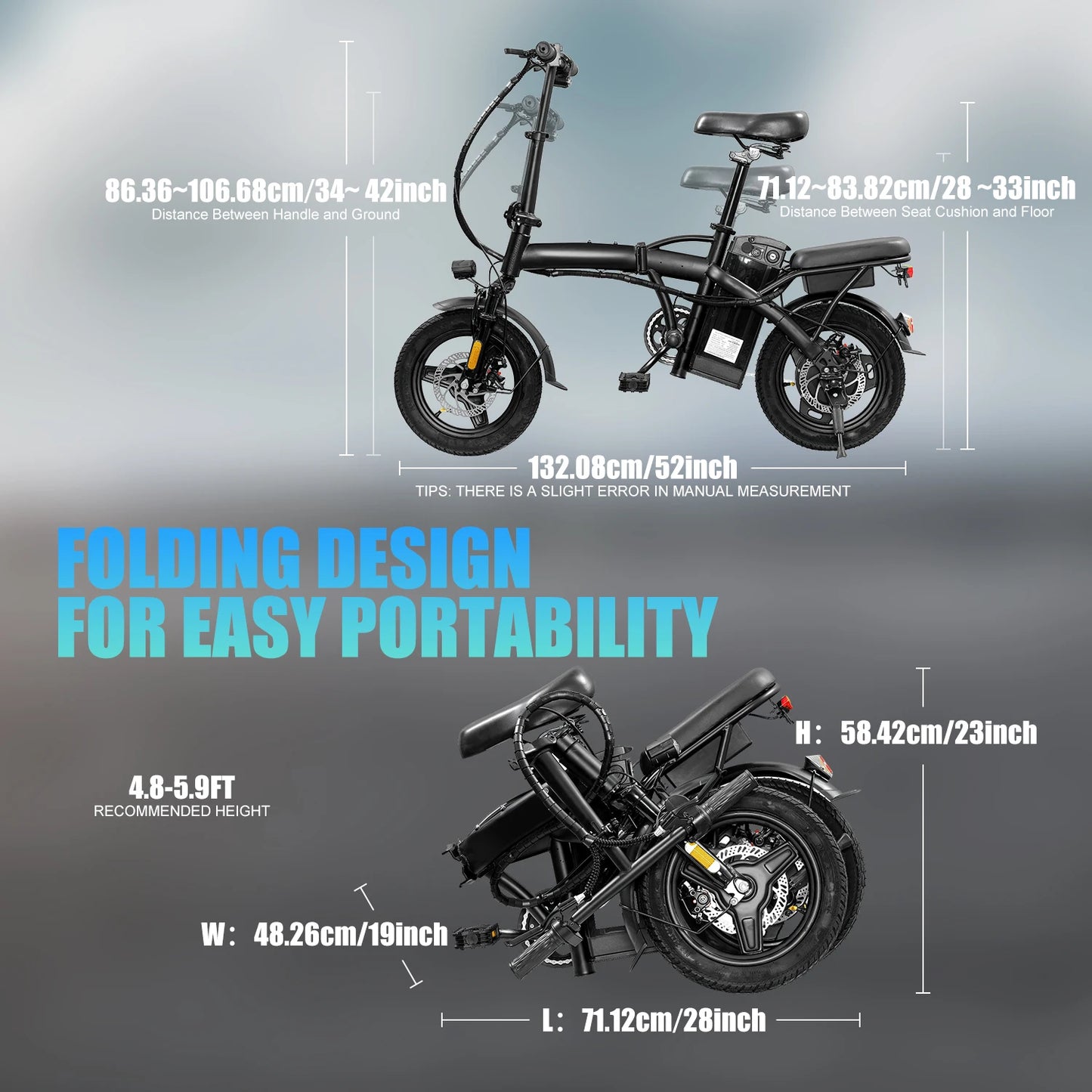 14 inch Road Tires Cheap Bicimoto Electrica with Basket