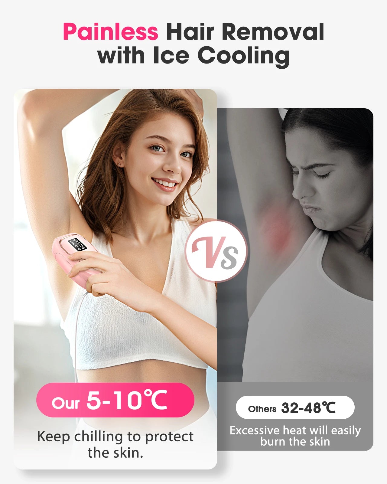 Painless Laser  Epilator Women Shaver Permanent Hair Removal