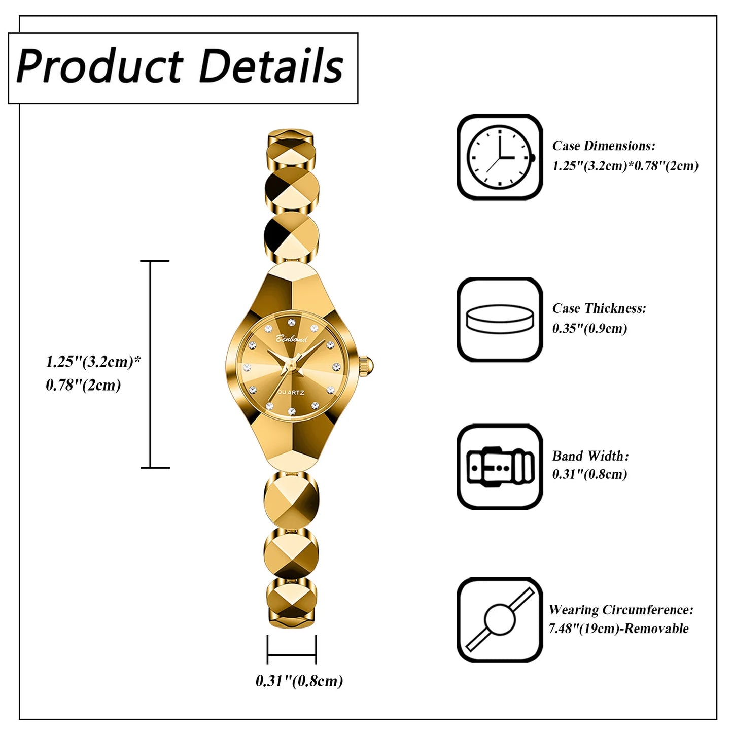 Women Quartz Watch Diamond Case Diamond Scale Waterproof