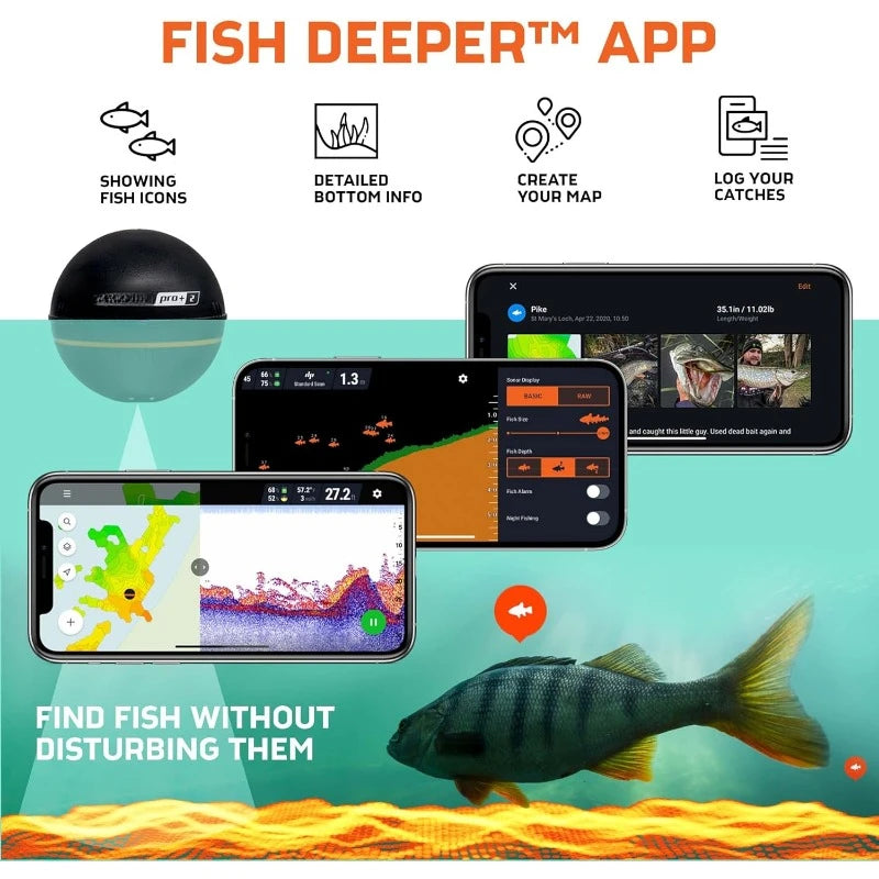 2 Sonar Fish Finder - Portable Fish Finder and Depth Finder