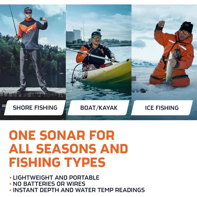 2 Sonar Fish Finder - Portable Fish Finder and Depth Finder