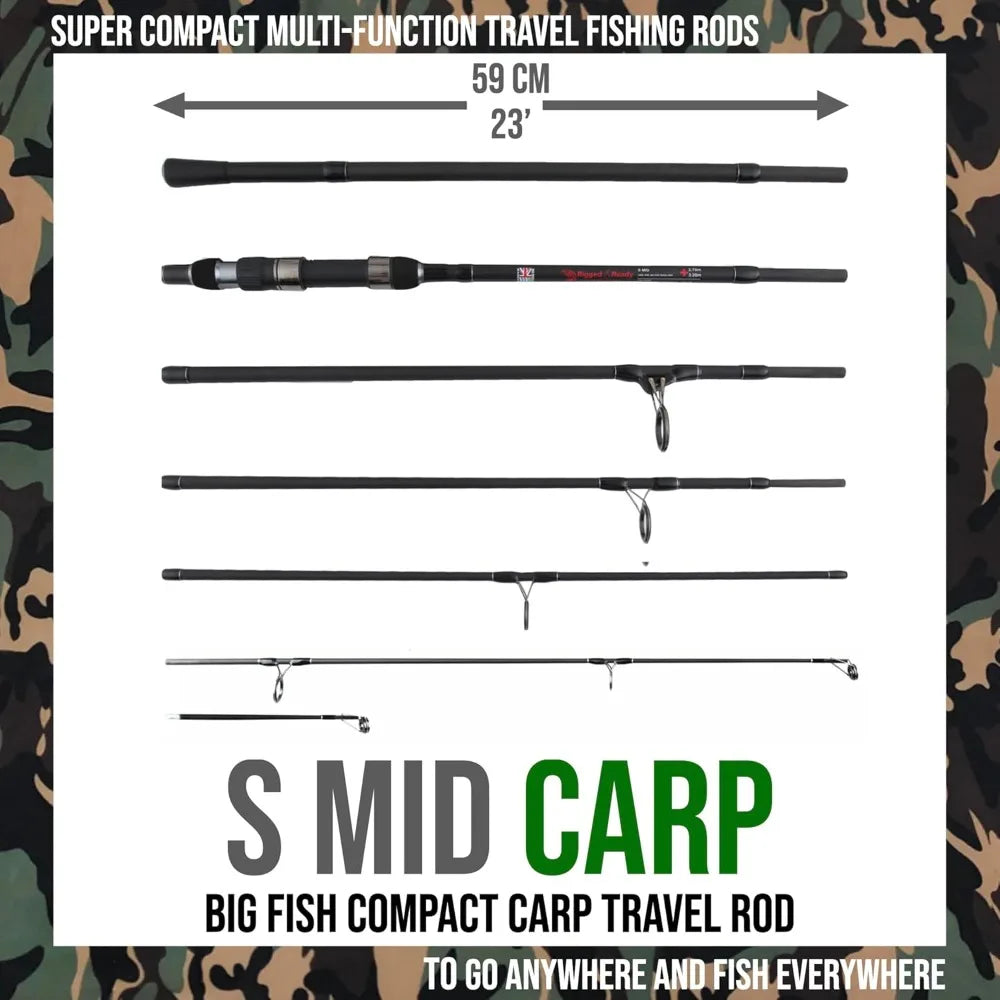 Travel Fishing Rods. 2 Powerfu Carp-Surf Compact Multi-function