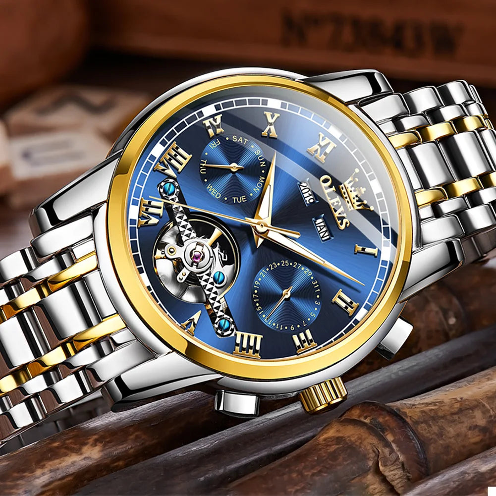 Men's Watches Automatic Mechanical Business Wristwatch Waterproof