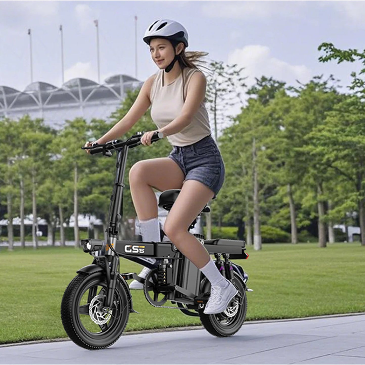Electric Bike for Adults Teen-Folding  Motor,Removable Battery