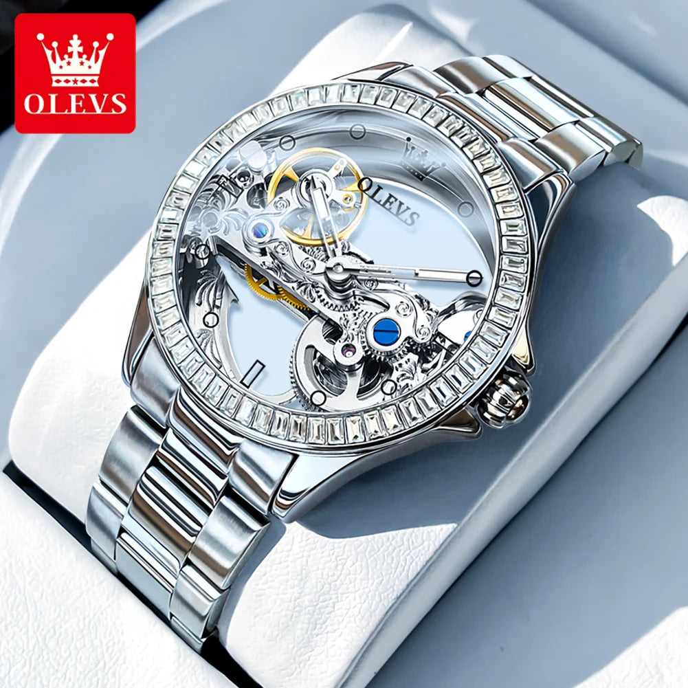 Fully Hollow Out Mechanical Watch for Women Luxury