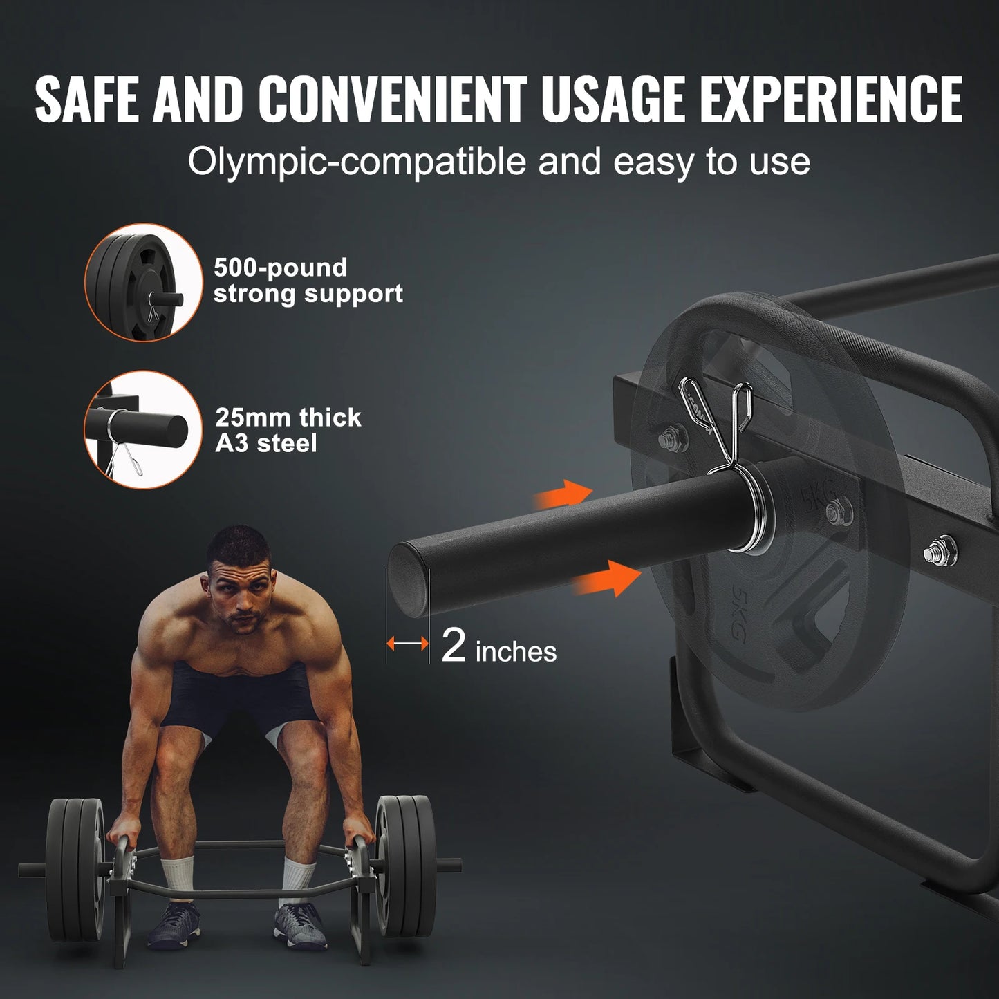 Trap Bar Hex Barbell Trap Bar 55.7"Squat Dead lift