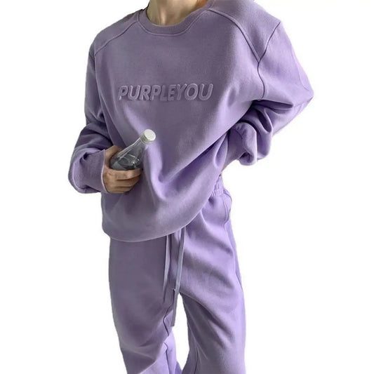 Women Fleece Tracksuit Sets Winter Long Sleeve