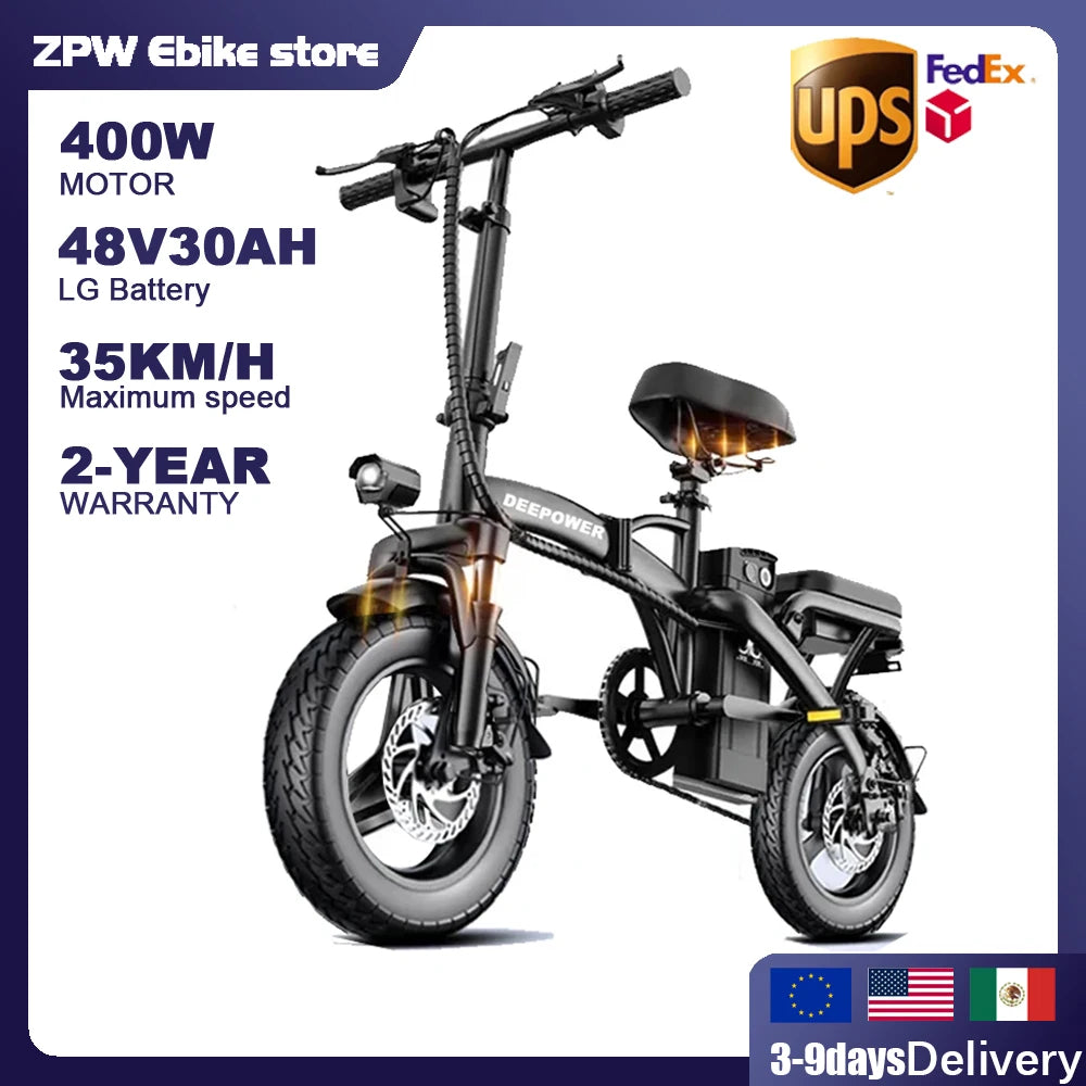 Ebike Adult Fat Tire Folding  Urban Ebike