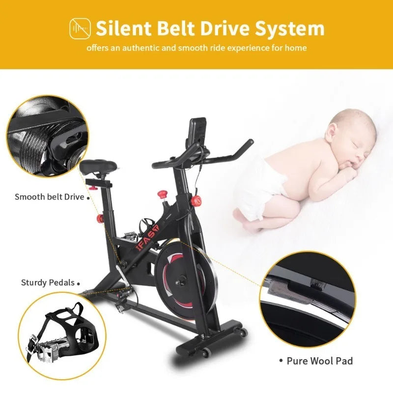 Exercise Bike 300LBS Weight Capacity Smooth Silent