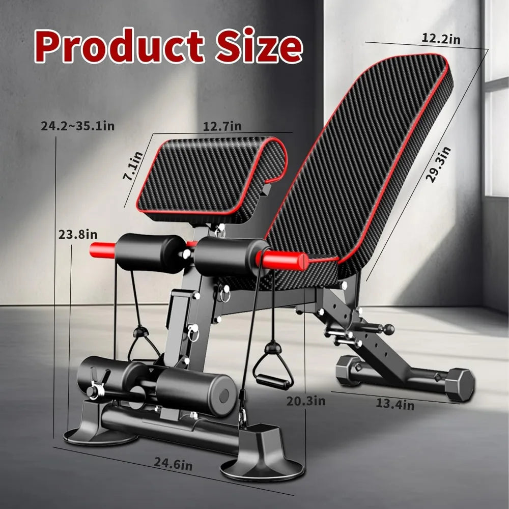 Adjustable Weight Bench,Utility Workout Bench Foldable I