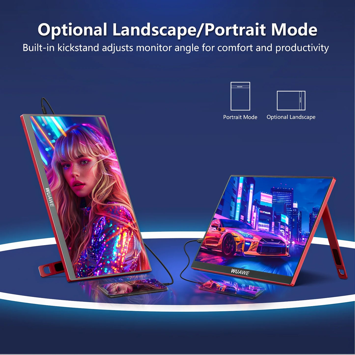 Portable Monitor 16 inch Travel Monitor for Laptop