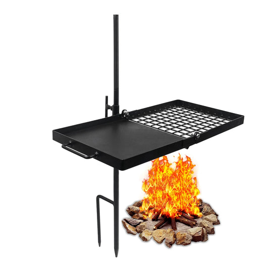 Heavy Duty 24" Folding Campfire Grill Camp Fire