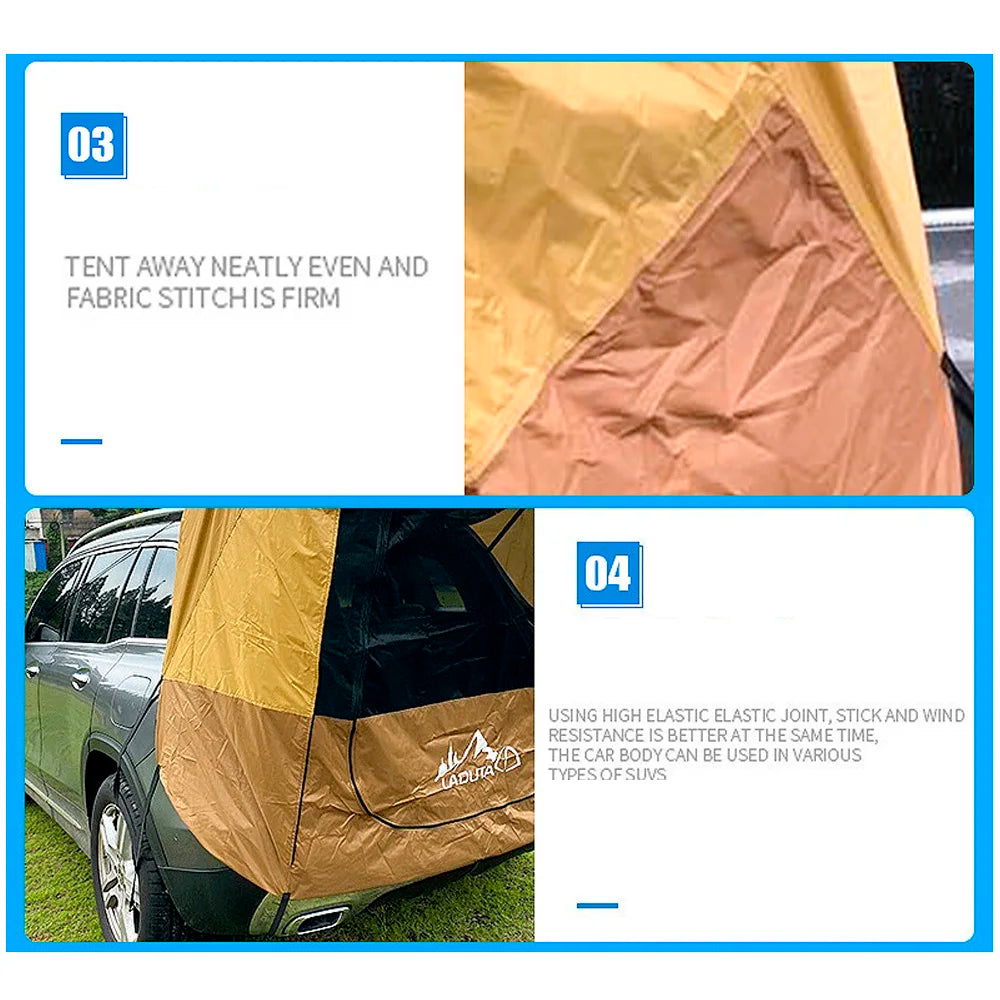 Tent for Car Trunk Tailgate Shade Awning Tent Rainproof