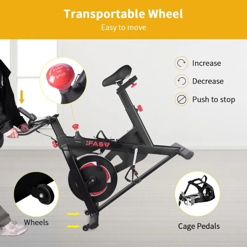 Exercise Bike 300LBS Weight Capacity Smooth Silent
