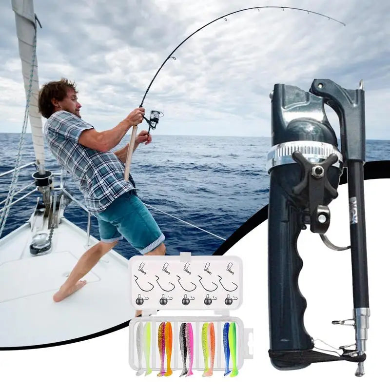 Telescopic Fishing Rod Reel Combo Foldable Compact Rod