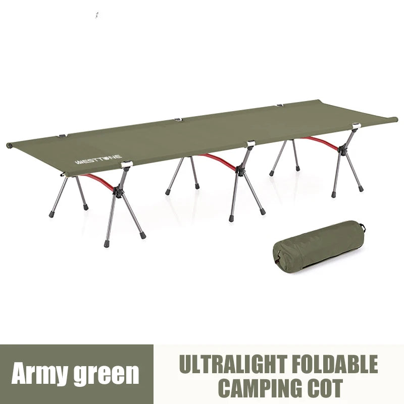 Camping Cot with Leg Extenders Portable Folding Bed