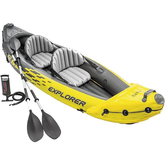 Inflatable Kayak Set: Includes Deluxe 86  Aluminum Oars