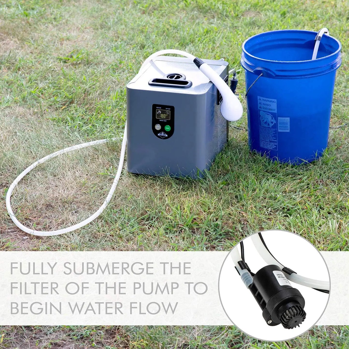 Portable Propane Water Heater & Shower Pump –