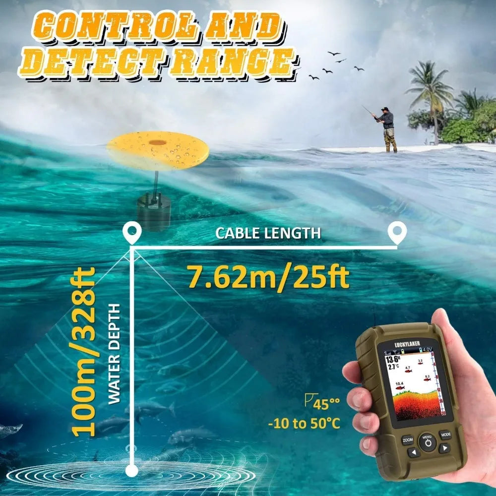 Water Depth Fish Finders Waterproof Portable