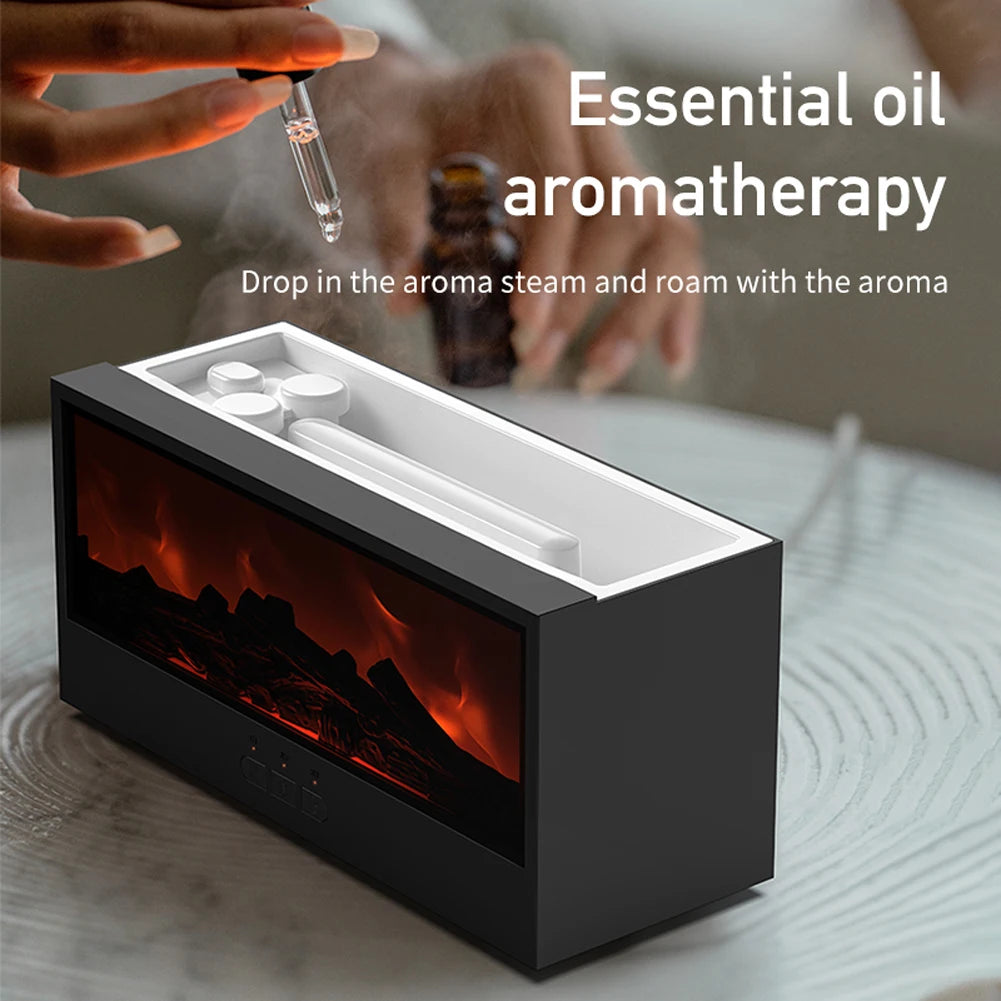 Flame Fireplace Essential Oil Diffuser with 150ml