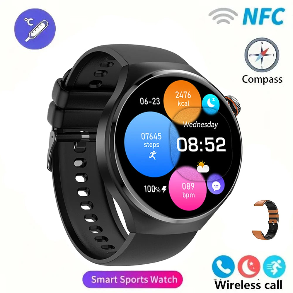 New NFC Men's Smart Watch Large Screen Bluetooth Call Heart Rate 7