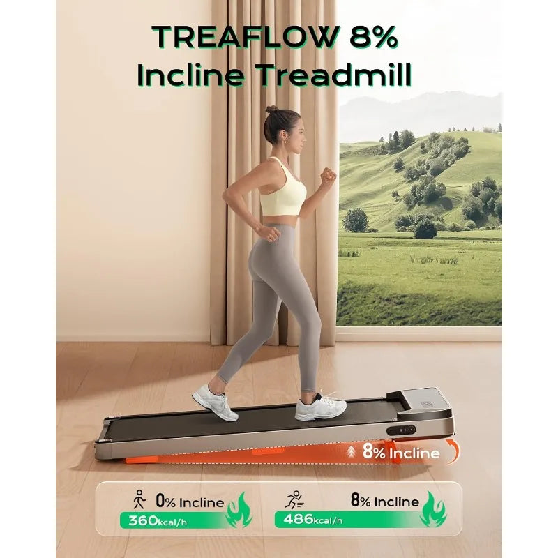 Walking Pad,Treadmill with Incline for Home Office,