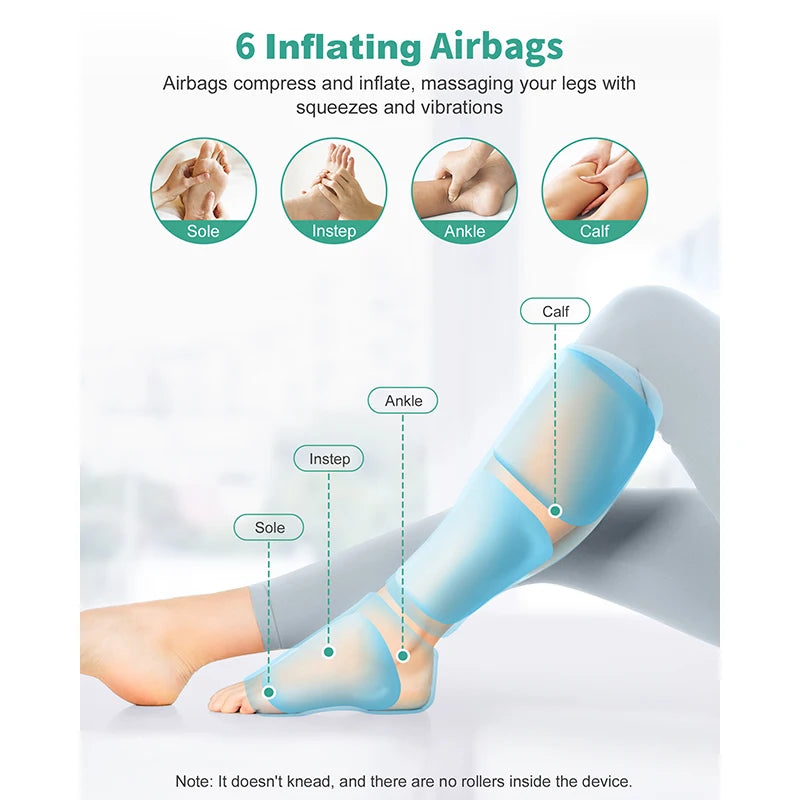 Foot Air Pressure Leg with Heat Promotes Blood Circulation