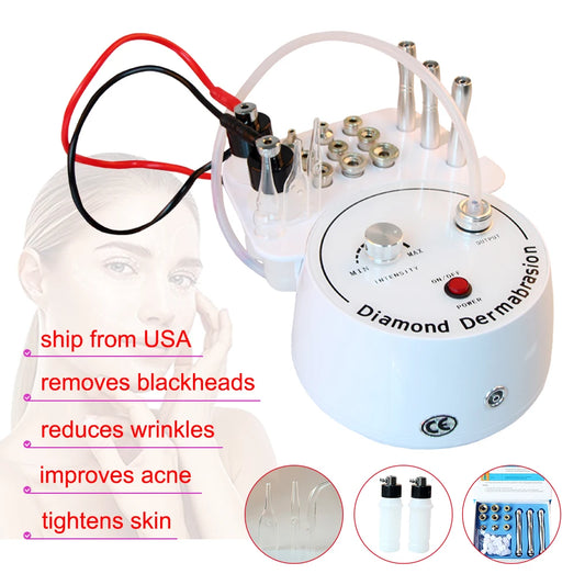 New 3 in 1 Diamond Microderm abrasion Machine Vacuum Cleaner Blackhead Removal