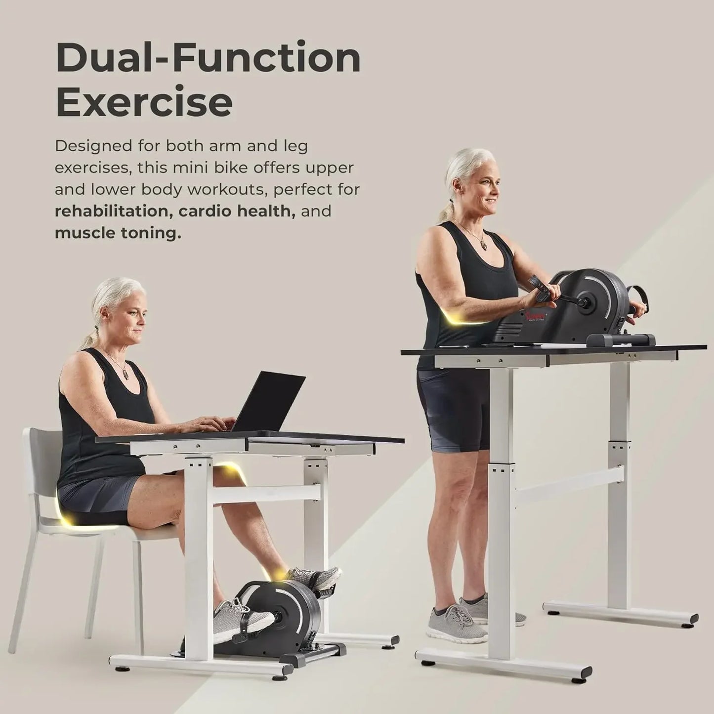 Health & Fitness Dual Function Under Desk Pedal Exerciser,