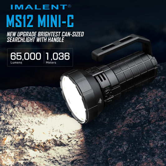 Flashlight 65000 Lumens  LED Type-C Rechargeable for Cave