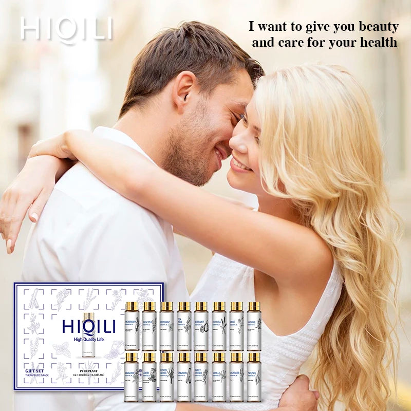 16 PCS 10 ML Essential Oils Set,  Pure Lavender,Eucalyptus,Vanilla, Jasmine,Mint,Rose 7