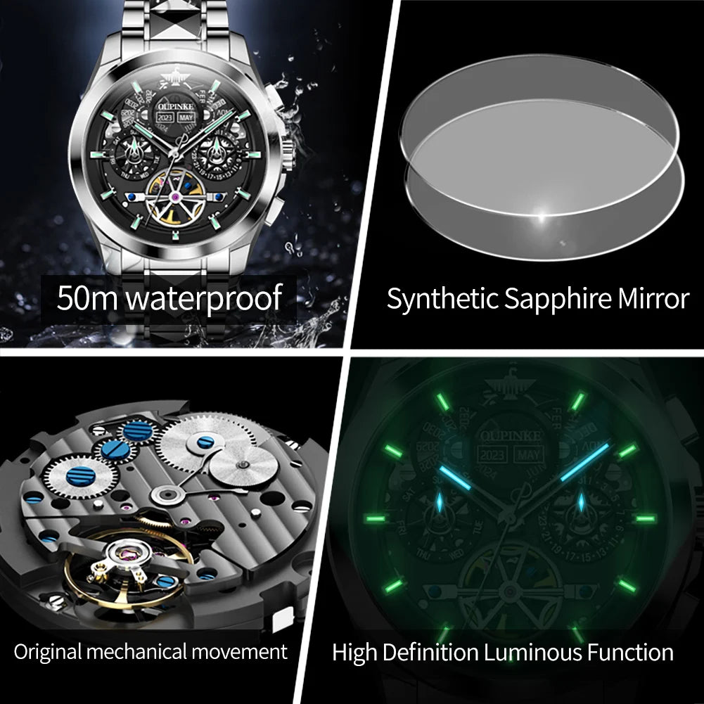 New Automatic Mechanical Watch For Men Hollow Watches