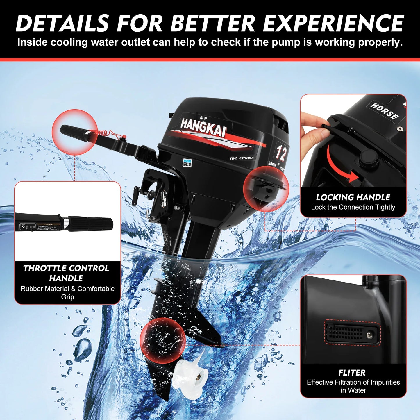 2 Stroke  Outboard Motor  With Water Cooling System