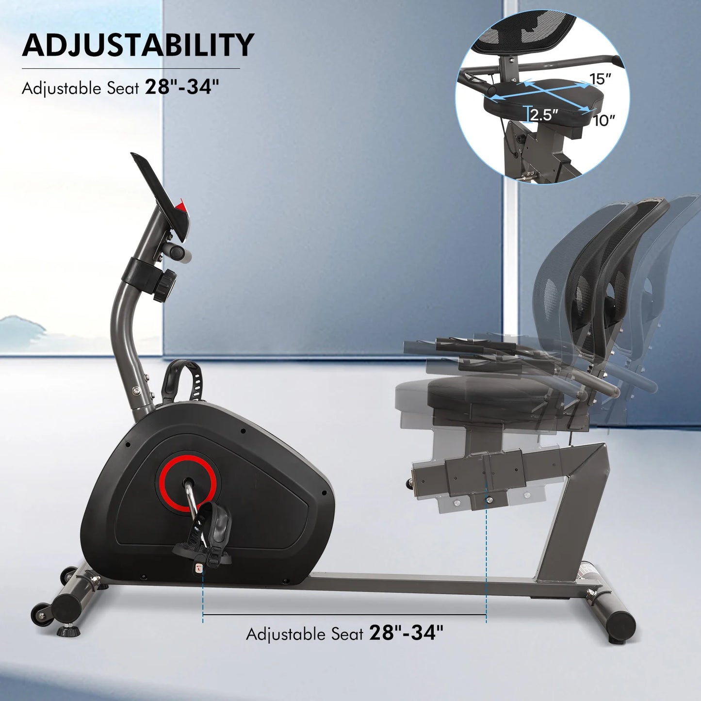 Exercise Bike for Home Stationary Sturdy Quiet 8 Levels